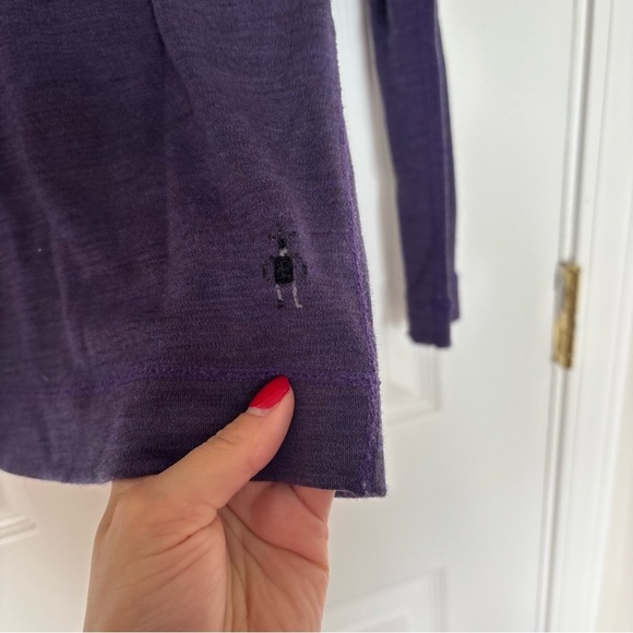 Smartwool Women's Purple Wool Quarter Zip Top Size Large - Picture 3 of 8